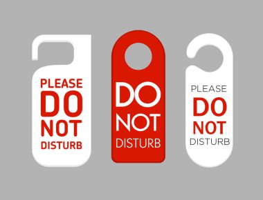 Kapı vektör çizim yapmak rahatsız işaret ayarlı değil düz stil etiketleri.