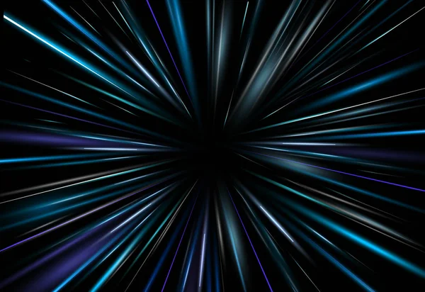 Illustrazione vettoriale effetto luce blu scuro Luce Sfondo astratto. laser aura raggio rey — Vettoriale Stock