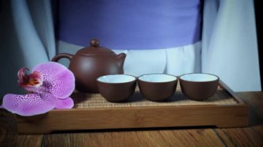 4 k Matcha çay kompozisyon, dolly atış
