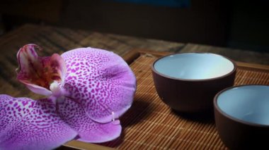 4 k Matcha çay kompozisyon, dolly atış