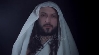 İsa'nın 4 k dini portre seyir ve hafif Appeaing