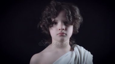 4 k genç İsa üzgün dini portresi