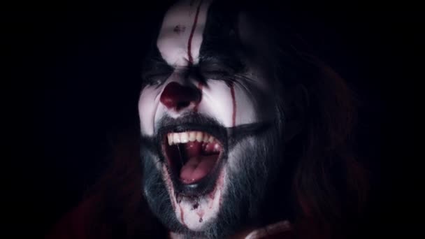 Хэллоуинский клоун — стоковое видео