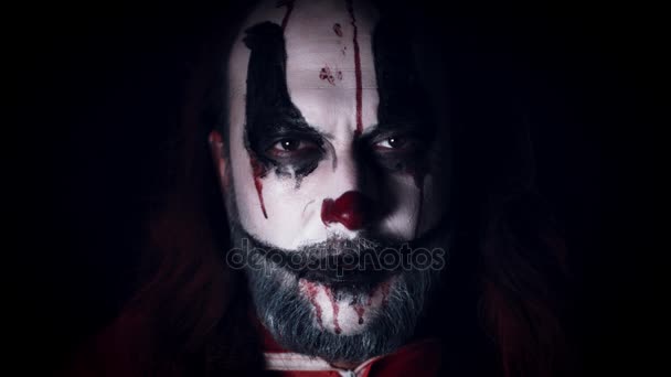Хеллоуїн клоун людина — стокове відео