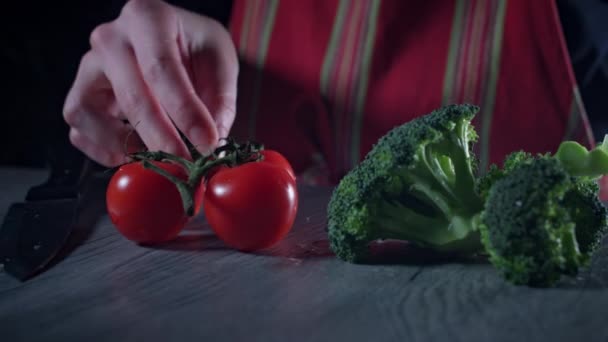 Salada de legumes frescos — Vídeo de Stock