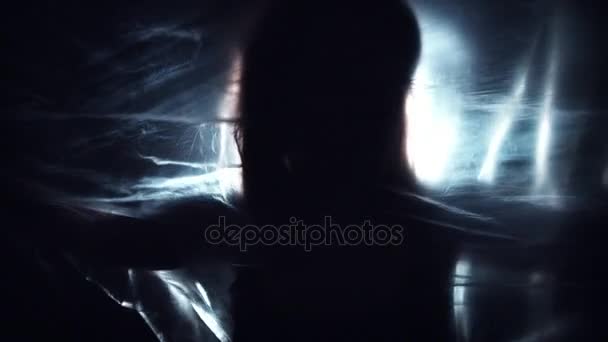 Fantasma silhouette spaventosa — Video Stock