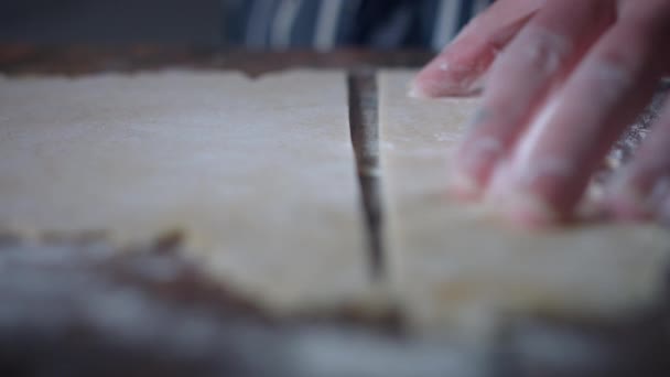 Baker Adding Flour — Stock Video