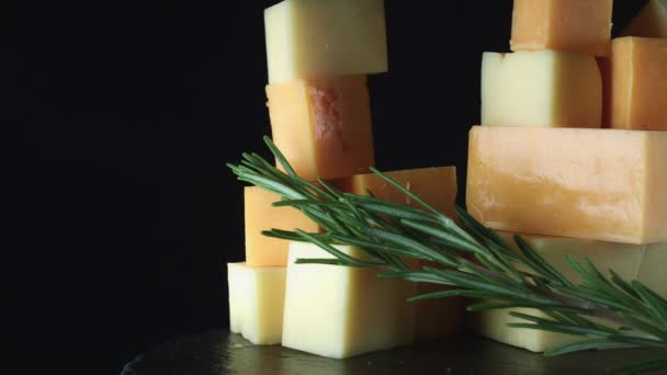Classic style cheese — Stock Video