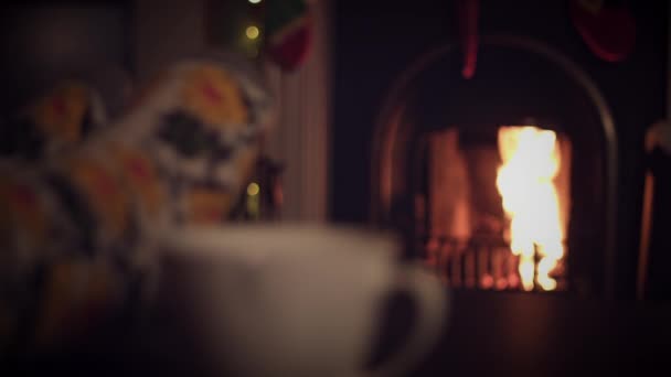 Rodina na relaxační Vánoce — Stock video