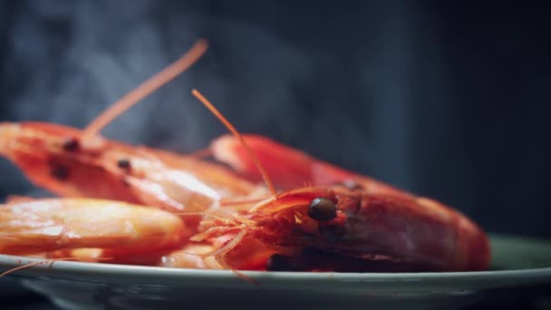 Seafood in Glass Pot — Stock Video