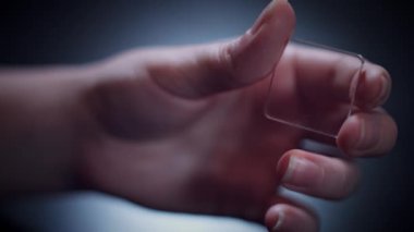 4 k gelecek şeffaf akıllı aygıt, Nano telefon dokunmak parmak