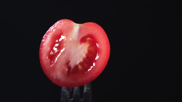 Минималистичный укол овощей — стоковое видео
