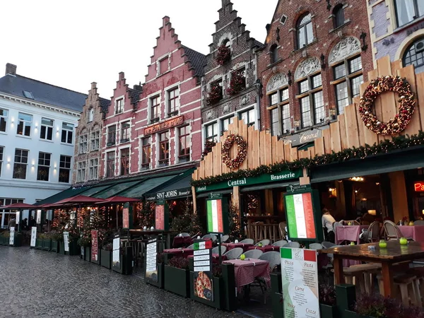 Уличное Кафе Бельгии — стоковое фото