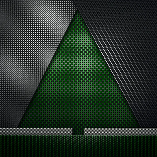 Green black carbon fiber textured fir-tree shape material design
