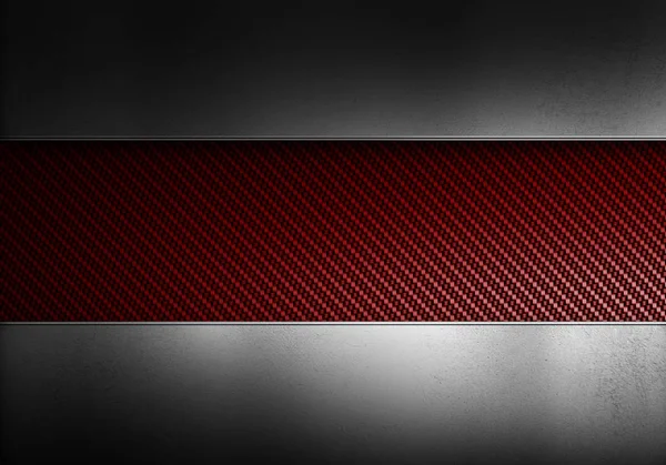 Red carbon fiber with metal texture