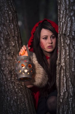 Küçük kırmızı, avcı