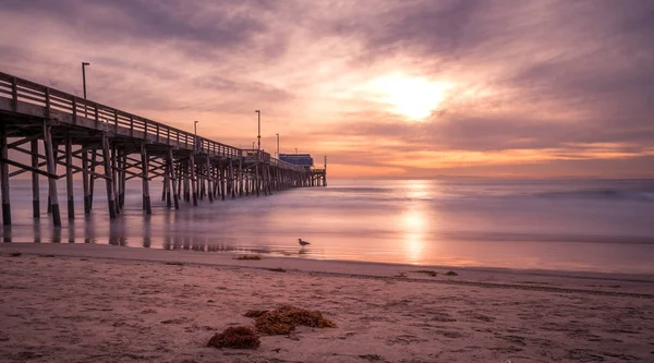 Tramonto sul molo — Foto Stock