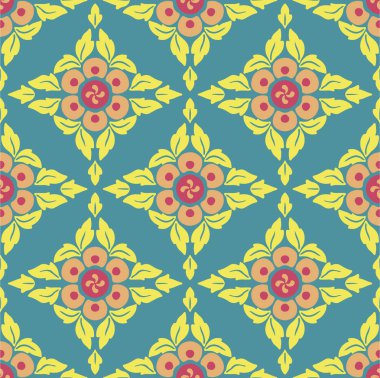 Geometrik çiçek deseni