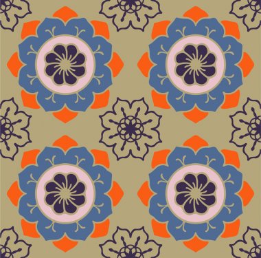 Geometrik çiçek deseni