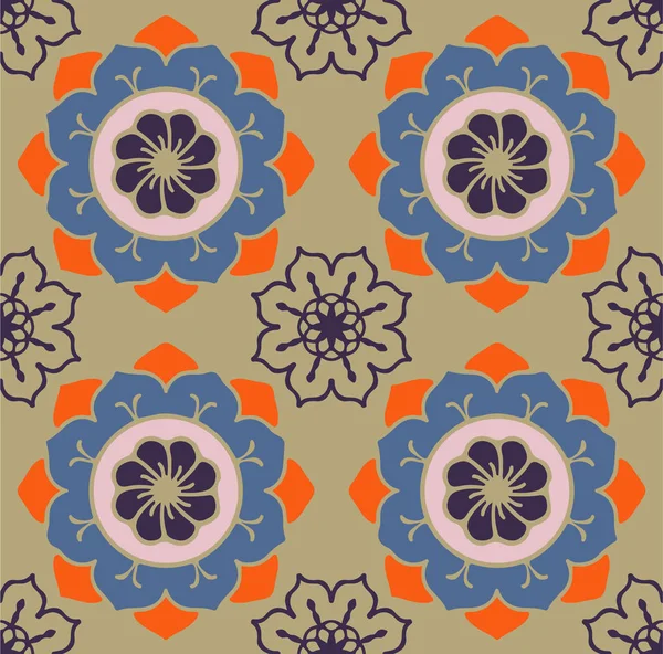 Geometrik çiçek deseni