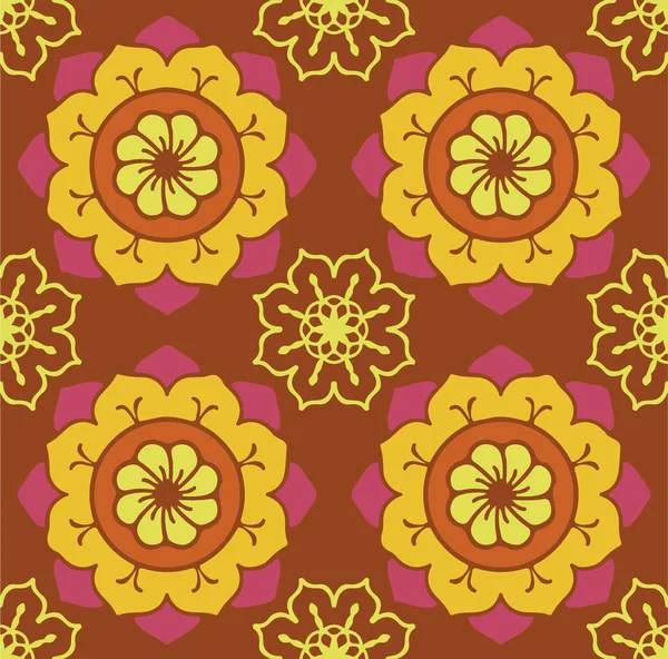 Geometrik çiçek deseni