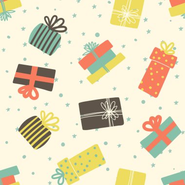 Renkli hediyeler Seamless Modeli