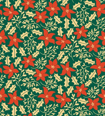 Noel çiçek deseni