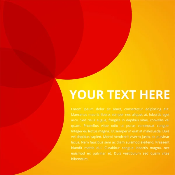 Abstrait orange vecteur bacground avec des cercles rouges — Image vectorielle