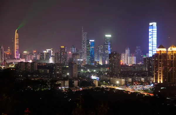 深圳有照明和闪光激光器 — 图库照片