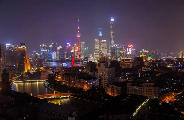 Shanghai old Waibaidu Bridge over Wusong in China — Stock Photo, Image