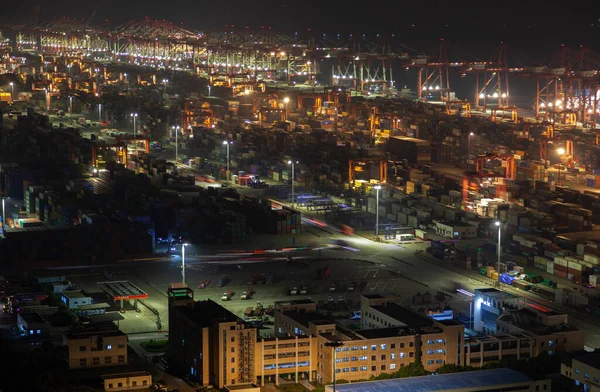 Shanghai Yangshan Port terminal kontenerowy w Chinach — Zdjęcie stockowe