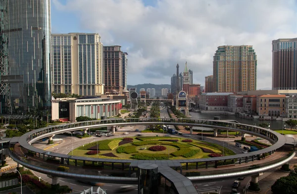 Çin Macau 'da Istmo yaya köprüsü. 