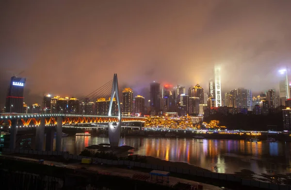 Night Northwest Gate and Qiansimen Bridge in China 