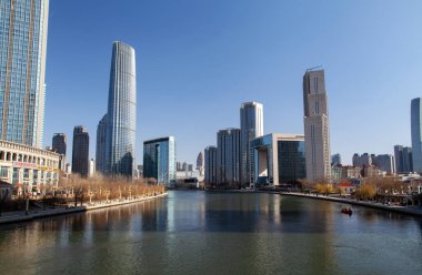 River among Tianjin city Heping District in China 