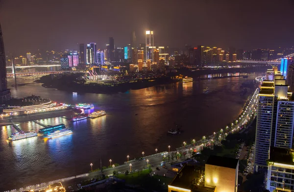 Navi Chongqing su Yangtze e Jialing in Cina — Foto Stock