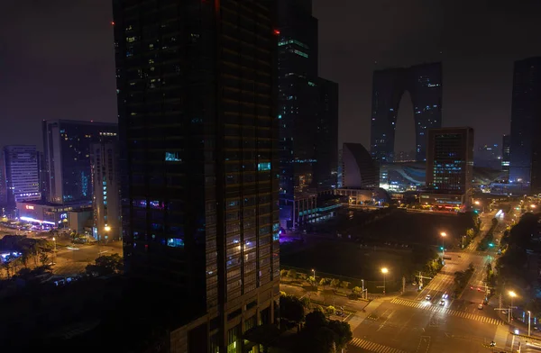 Night Suzhou city in Jiangsu Province East China — Zdjęcie stockowe