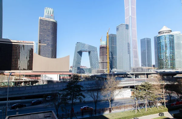 Beijing business district at Chinese buildings 