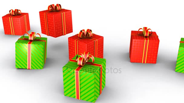 Montón de regalos — Stockvideo