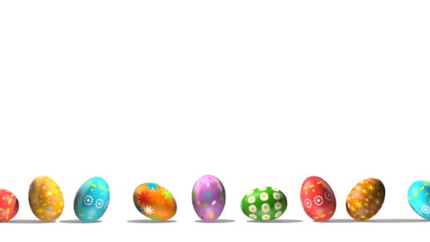 Lazo de huevos rodantes — Vídeo de stock
