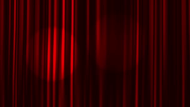 红色的窗帘打开聚光灯照亮. — 图库视频影像
