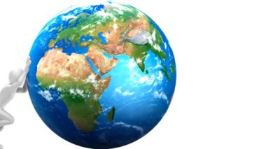 İnsan karakteri dünya bastırıyor. Luma mat ile sen-ebilmek seçmek istediğiniz ne olursa olsun arka plan.