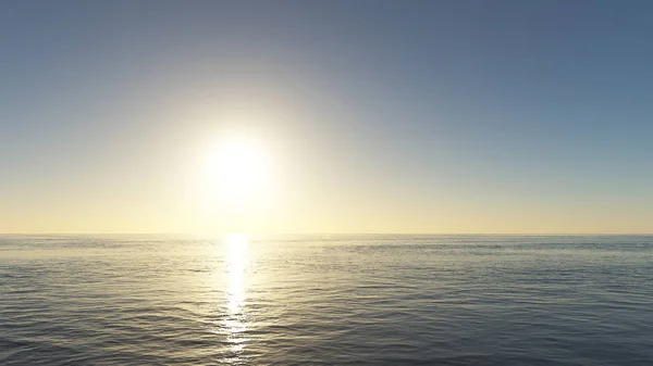 Prachtige zonsondergang over rustige Oceaan — Stockfoto
