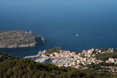 Majorca, İspanya adada Port de Nottingham beldesi yüksek açılı görünüş