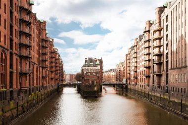 tarihi depo bölgesi Speicherstadt Hamburg, Almanya
