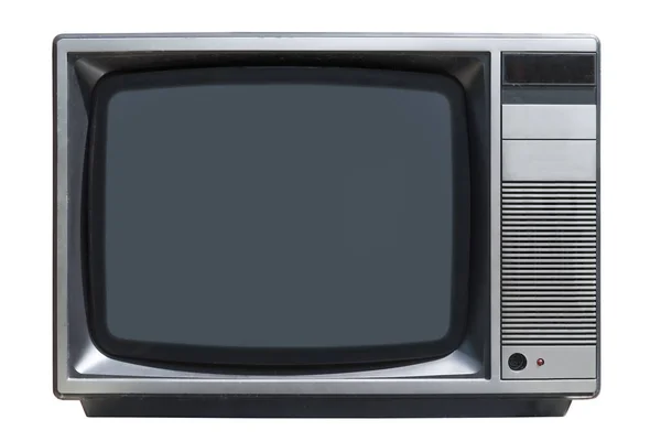Old CRT tube television set isolated on white background — Stock Photo, Image