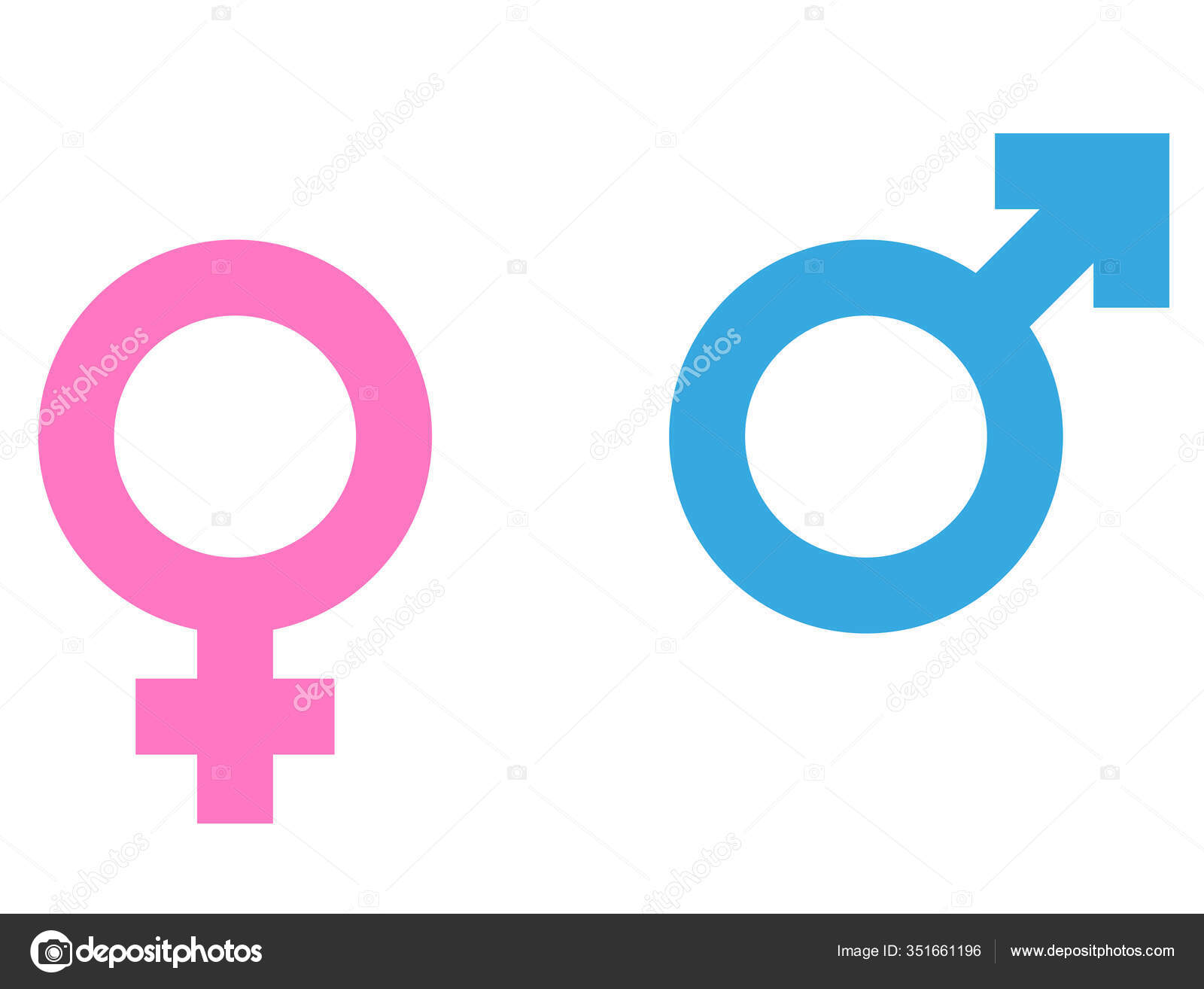 Male and female gender symbols or icons vector — 스톡 벡터 © chris77ho