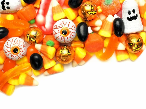 Граница конфет Хэллоуина — стоковое фото