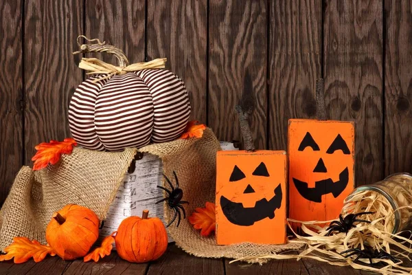 Rústico shabby chique Halloween decoração cena — Fotografia de Stock