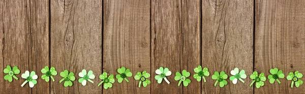 Patricks Day Banner Mit Unterem Rand Aus Handgeschöpftem Papier Knopf — Stockfoto