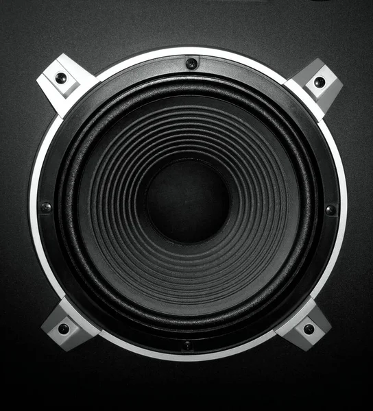 Bir Hoparlörün Siyah Subwoofer — Stok fotoğraf